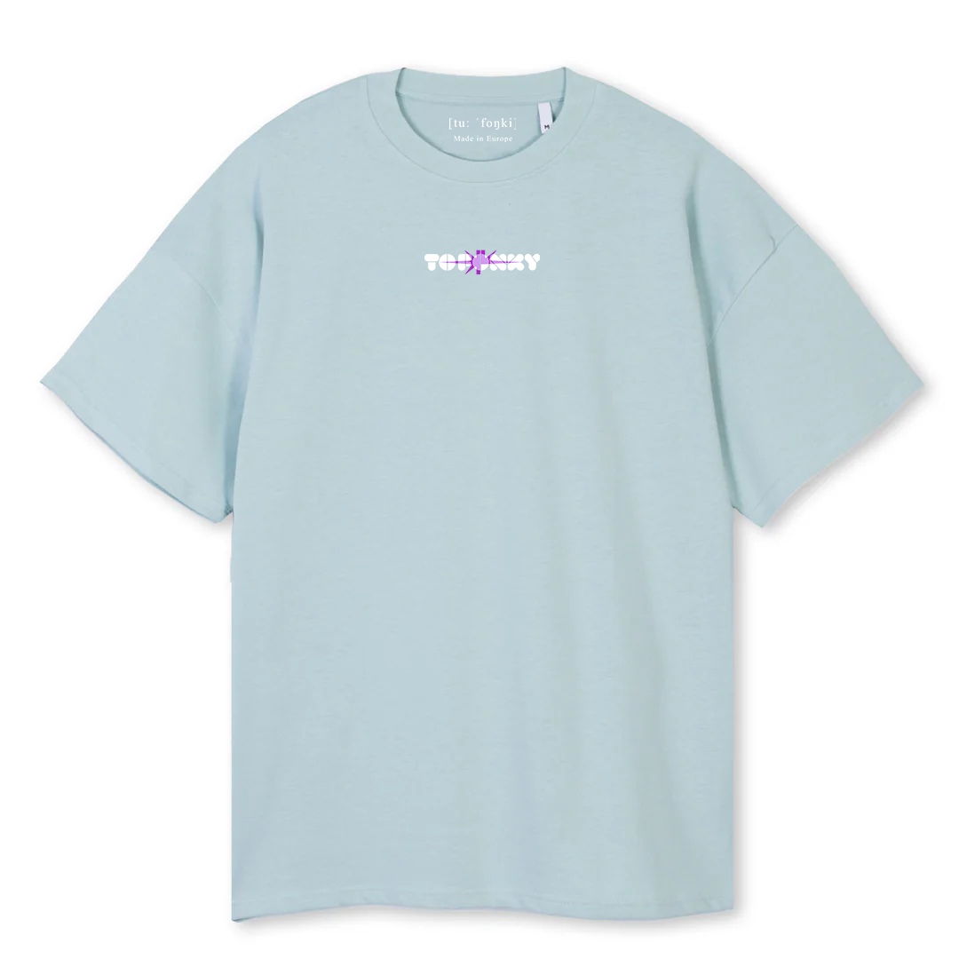 TOFONKY Oversized Tee Cold Blue